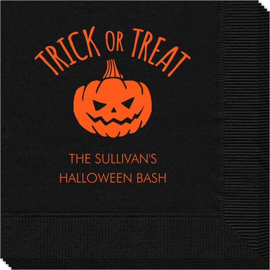 Trick or Treat Pumpkin Napkins